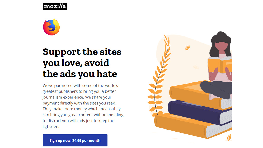 В Firefox тестируют платную подписку на новости без рекламы