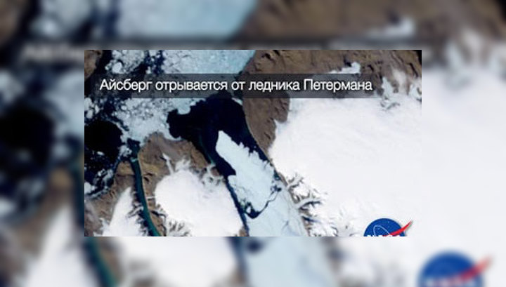 От Гренландии откололся ледяной остров
