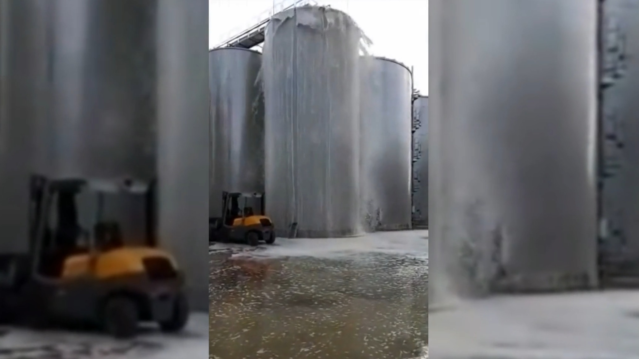 "Водопад" просекко образовался после хлопка на итальянском винзаводе