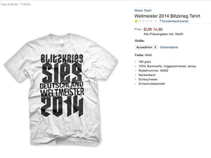 В Германии выпустили провокационные футболки в честь победы на Мундиале