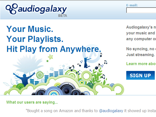 Музыка везде. Обзор сервиса Audiogalaxy.com