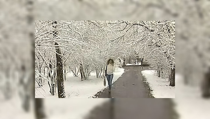 За ночь в Ижевске выросли сугробы