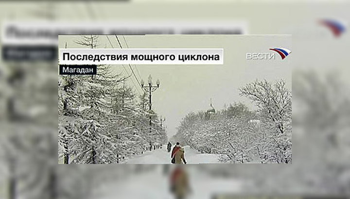 Магадан утопает в метровых сугробах