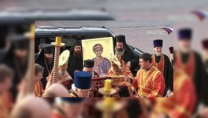 В Москву доставлены мощи святого Димитрия Солунского
