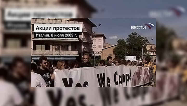 По всей Италии продолжаются акции протеста антиглобалистов