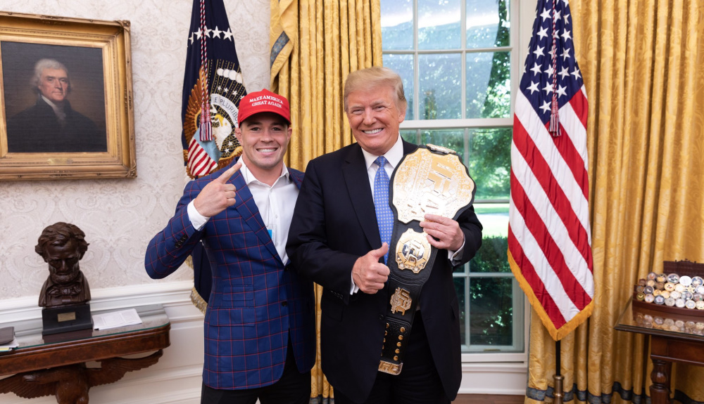 Трамп пожелал удачи Ковингтону перед боем UFC c Вудли