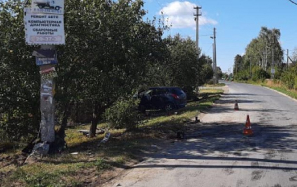 Липецкая лихачка на Opel врезалась в фонарь