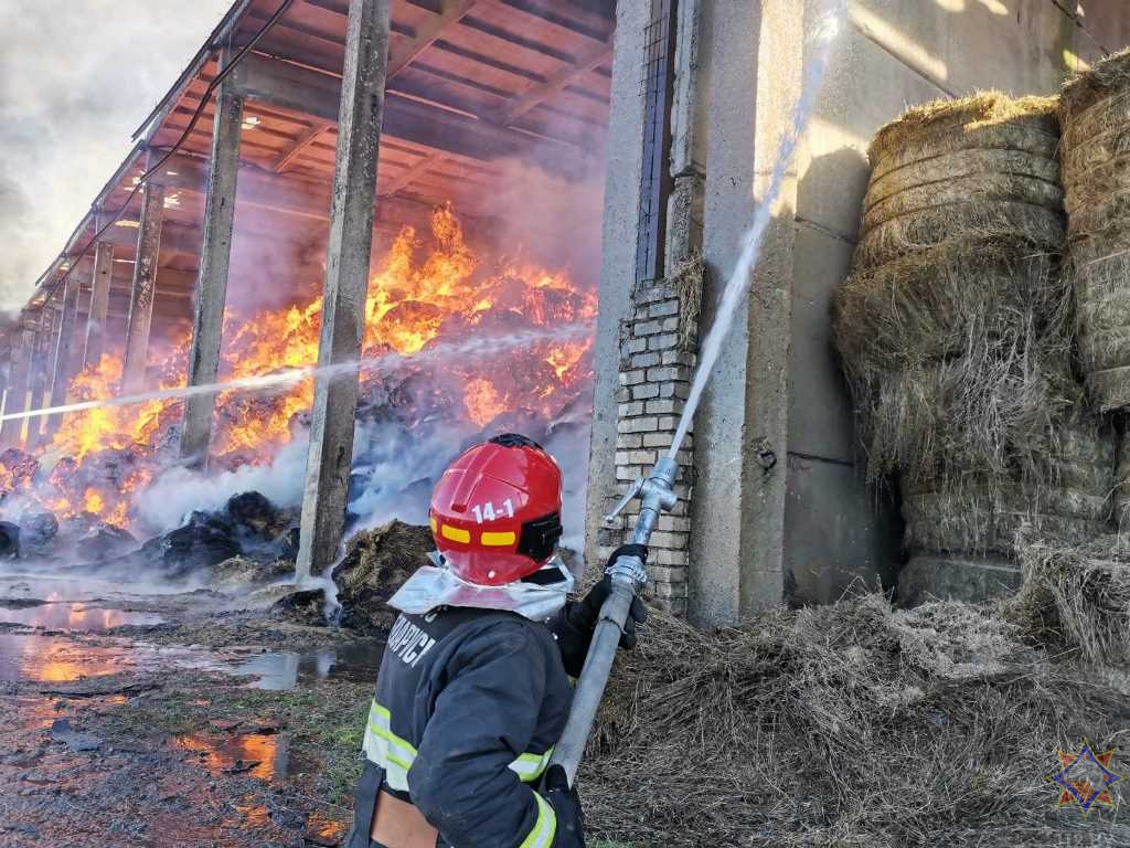 Спасатель скончался на пожаре в Белоруссии