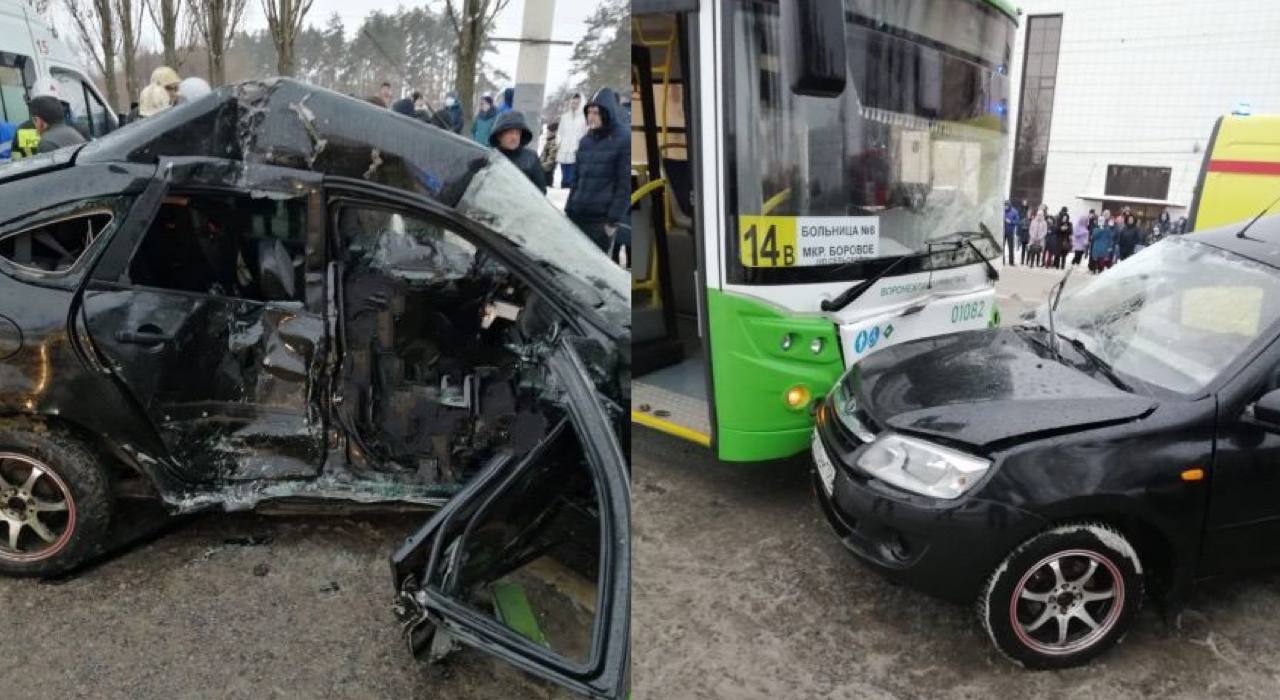 Младенец и мужчина погибли в ДТП с автобусом в Воронеже