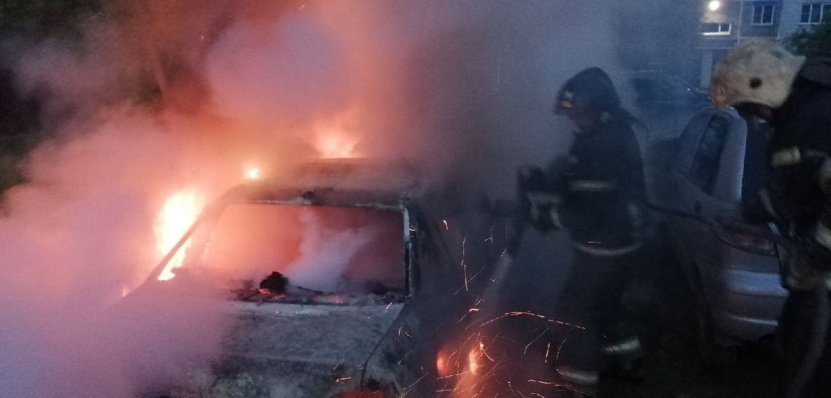 В Коврове сгорел легковой автомобиль