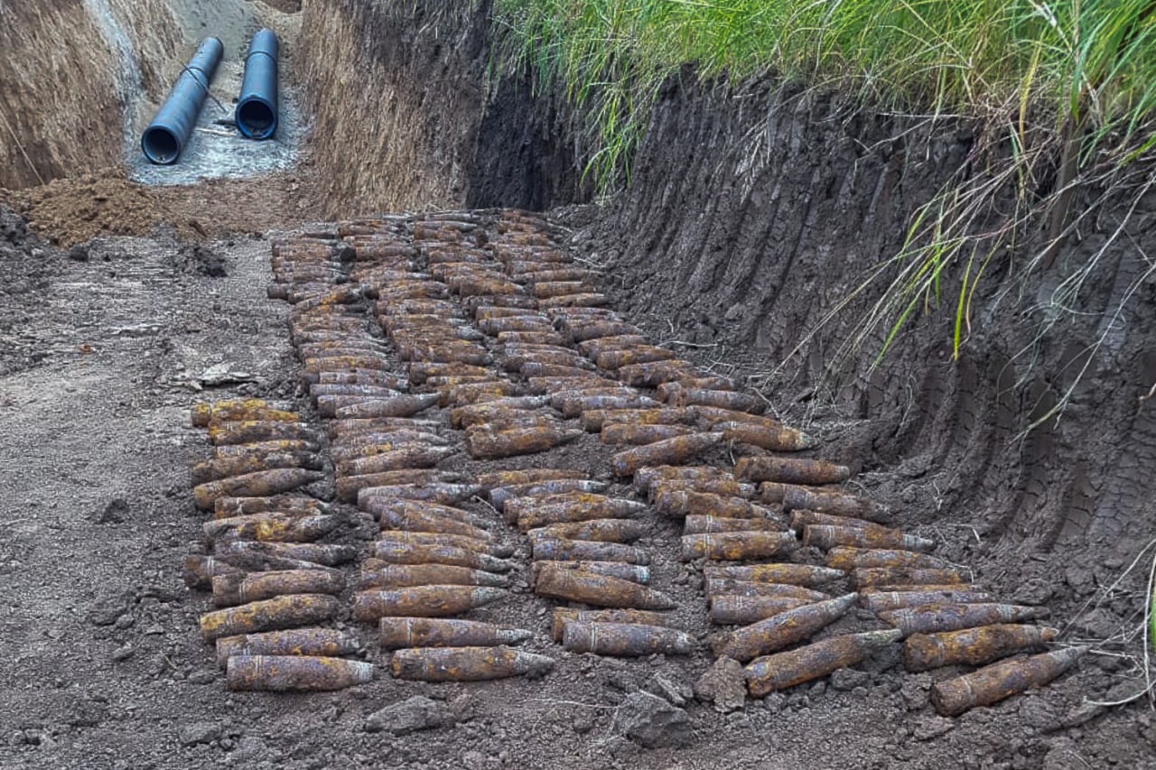 Больше 200 ржавых боеприпасов нашли на стройке в Краснодаре