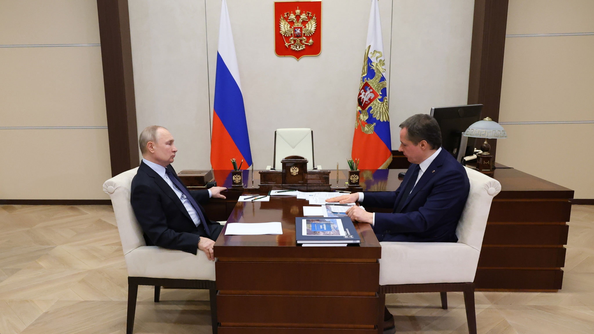 Вячеслав Гладков доложил президенту о состоянии дел в Белгородской области