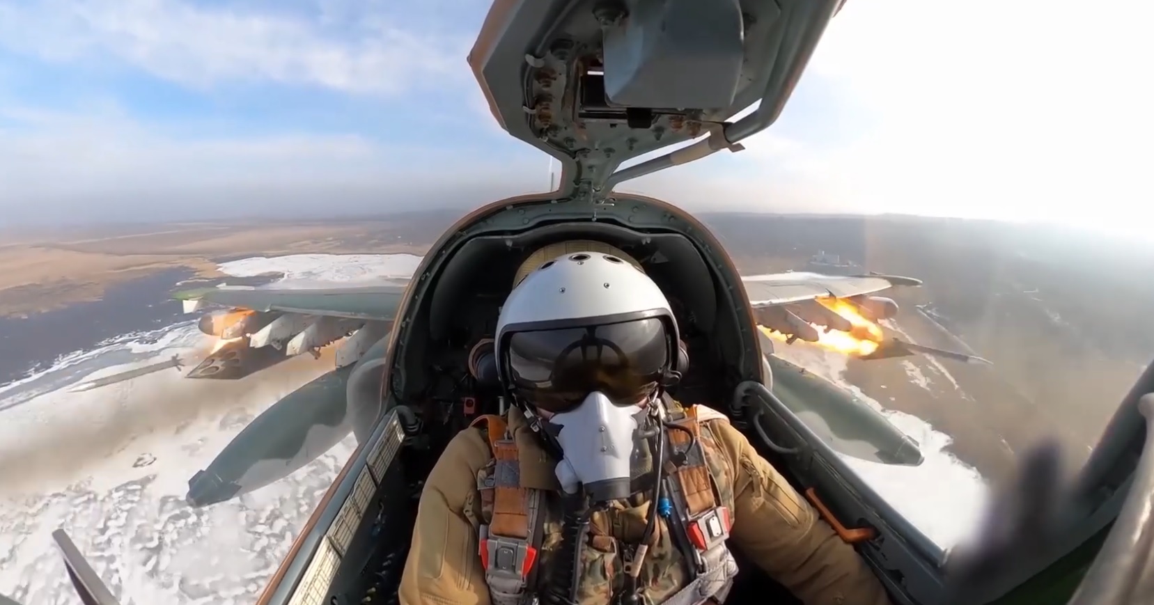 Боевой вылет Су-25 на донецком направлении сняли на видео