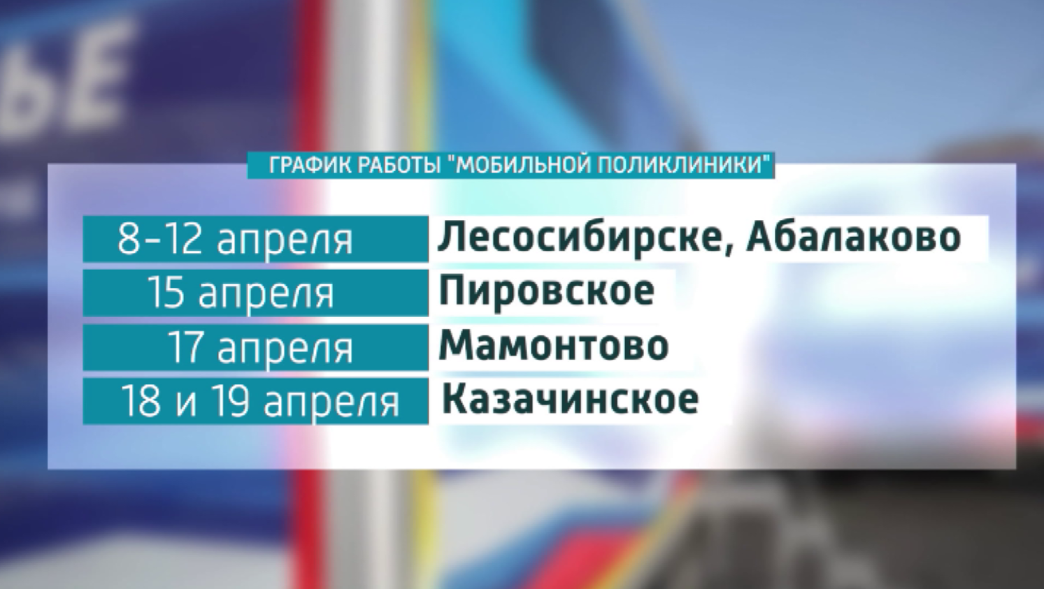 В апреле к северянам приедет мобильная поликлиника