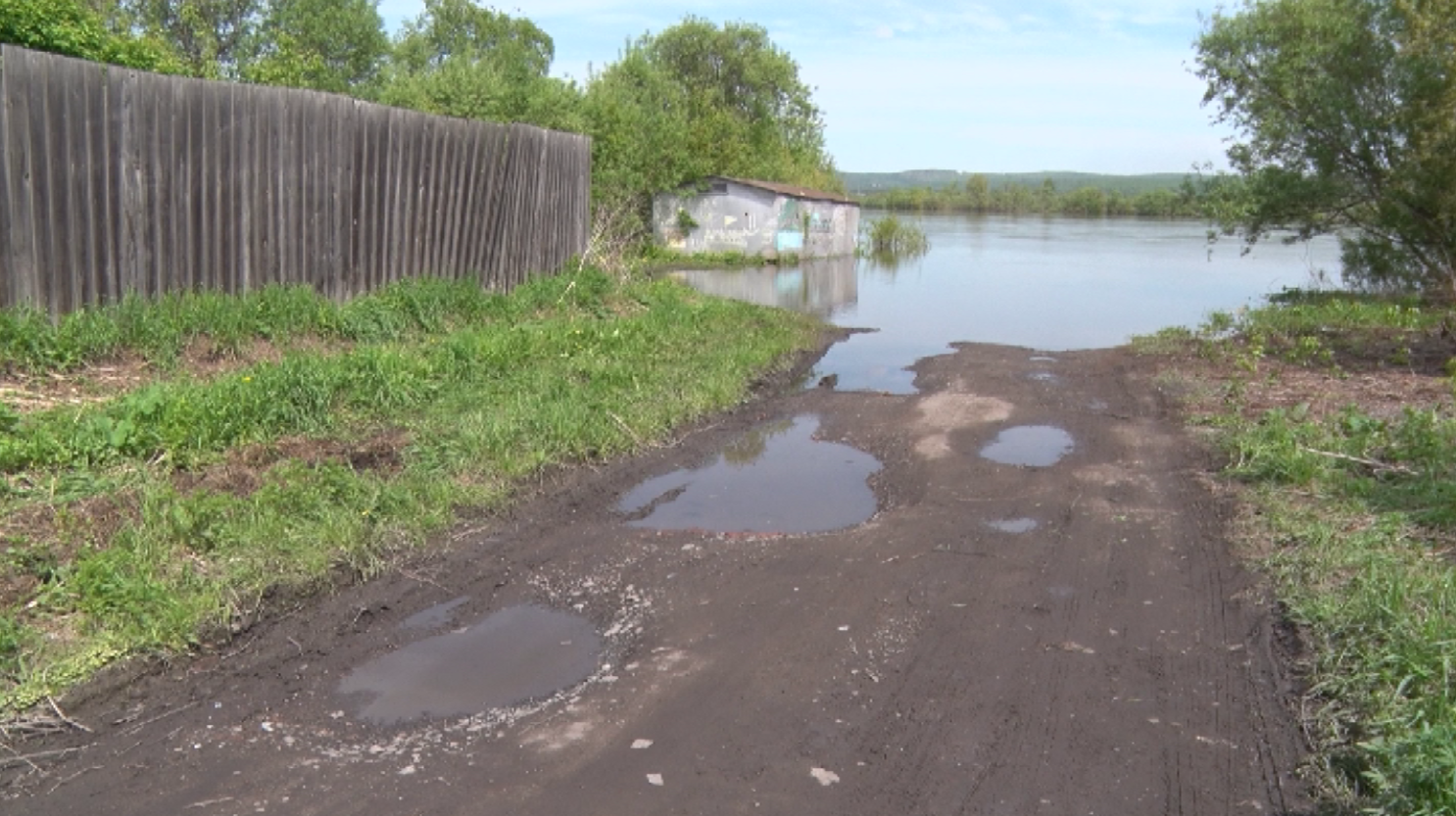 В Назарове река Чулым вышла из берегов