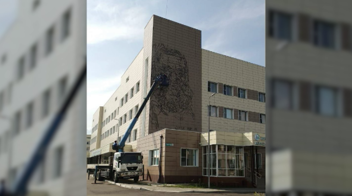 В Енисейске начали работу над новым муралом