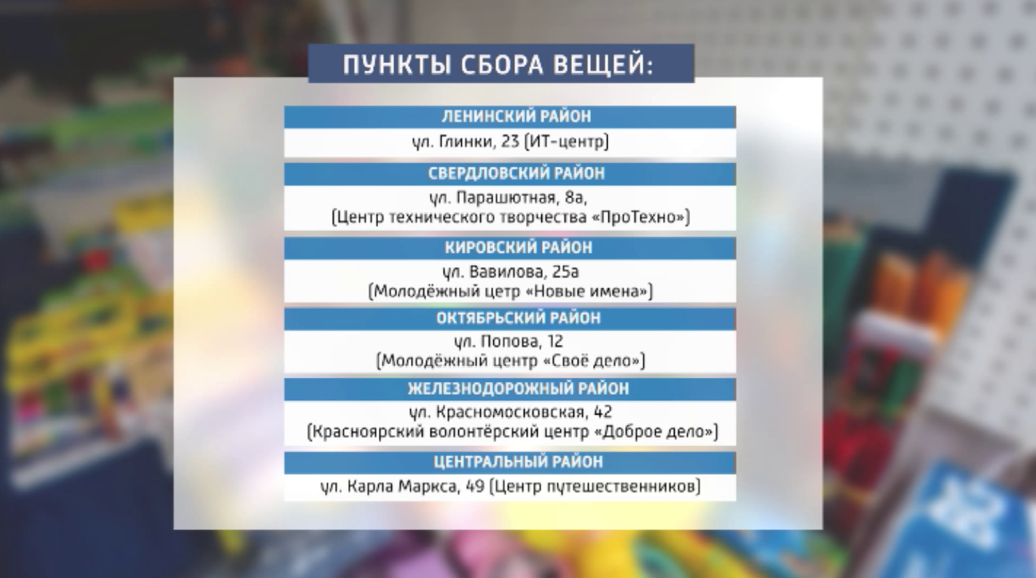 В Красноярске началась акция "Помоги пойти учиться"