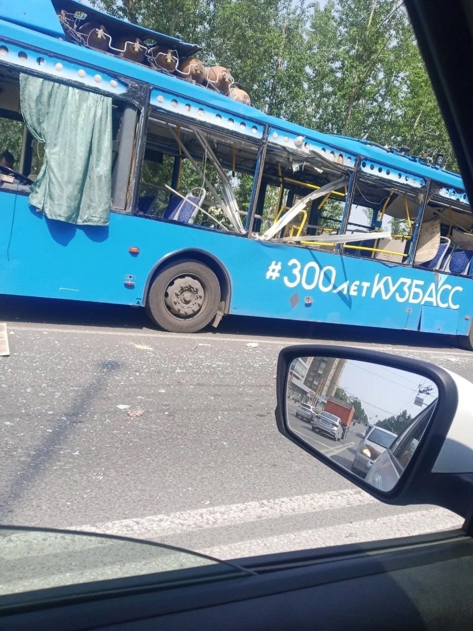 В Кемерове в автобусе на ходу взорвался газовый баллон