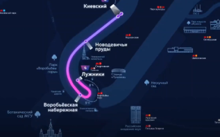 В Москве запустили новый маршрут речного электротранспорта Лужники – Киевский