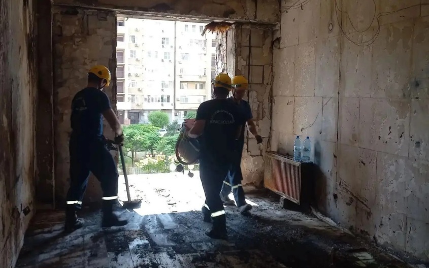 В поврежденном БПЛА доме в Краснодаре ввели локальный режим ЧС