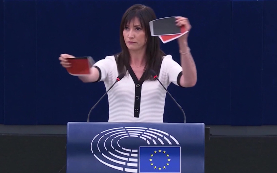 В Европарламенте разорвали флаг УПА
