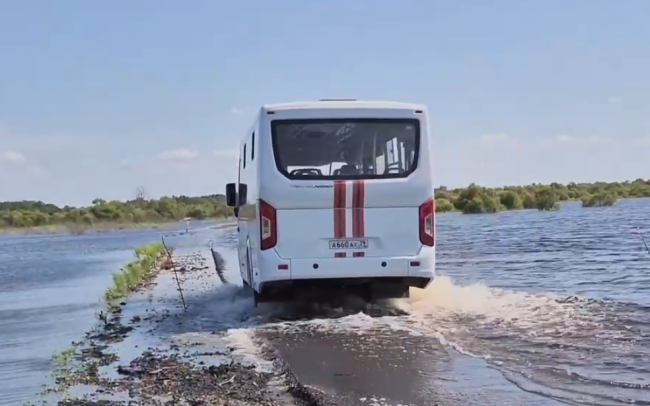 Уровень воды в реке Амур в ЕАО дошел почти до критической отметки