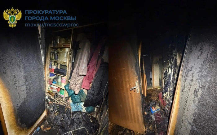 В Москве при пожаре в квартире погибла 95-летняя женщина