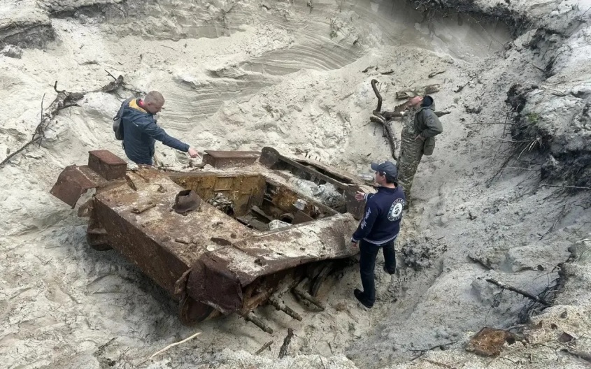 В Калининградской области нашли сохранившийся немецкий танк времен ВОВ
