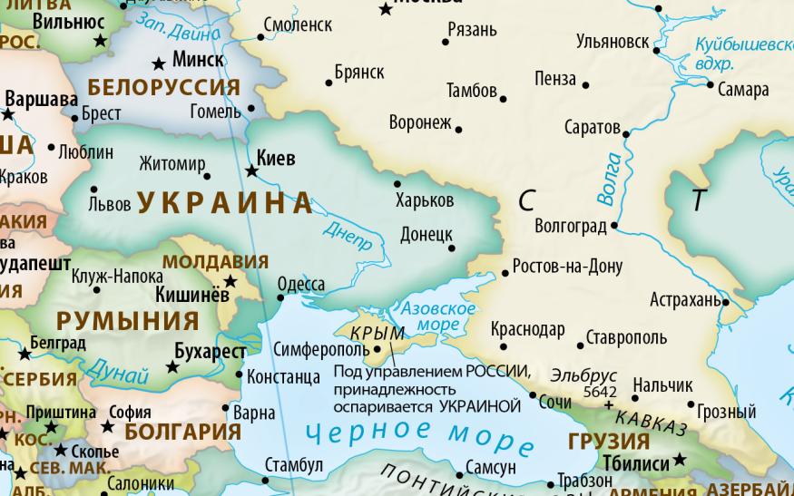 Equal Earth обозначила на карте Крым тем же цветом, что и РФ