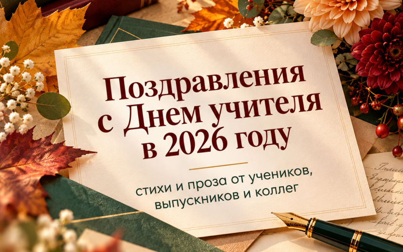 Поздравления с Днем учителя в 2026 году: стихи и проза от учеников, выпускников и коллег