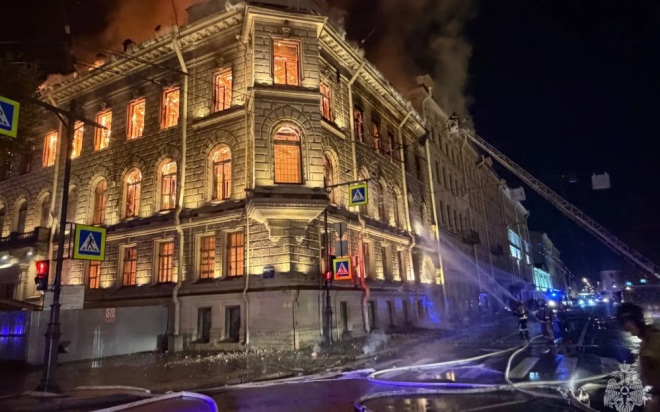 В особняке Миллера в Санкт-Петербурге ликвидировано открытое горение