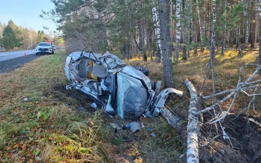 Житель Нижневартовска врезался на автомобиле в березу и погиб