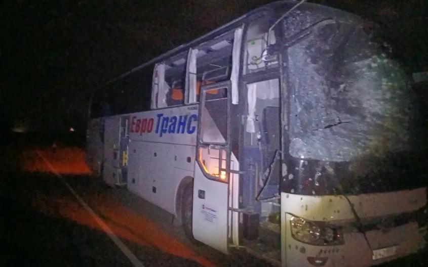 В Запорожье под атаку БПЛА попал рейсовый автобус, есть раненые