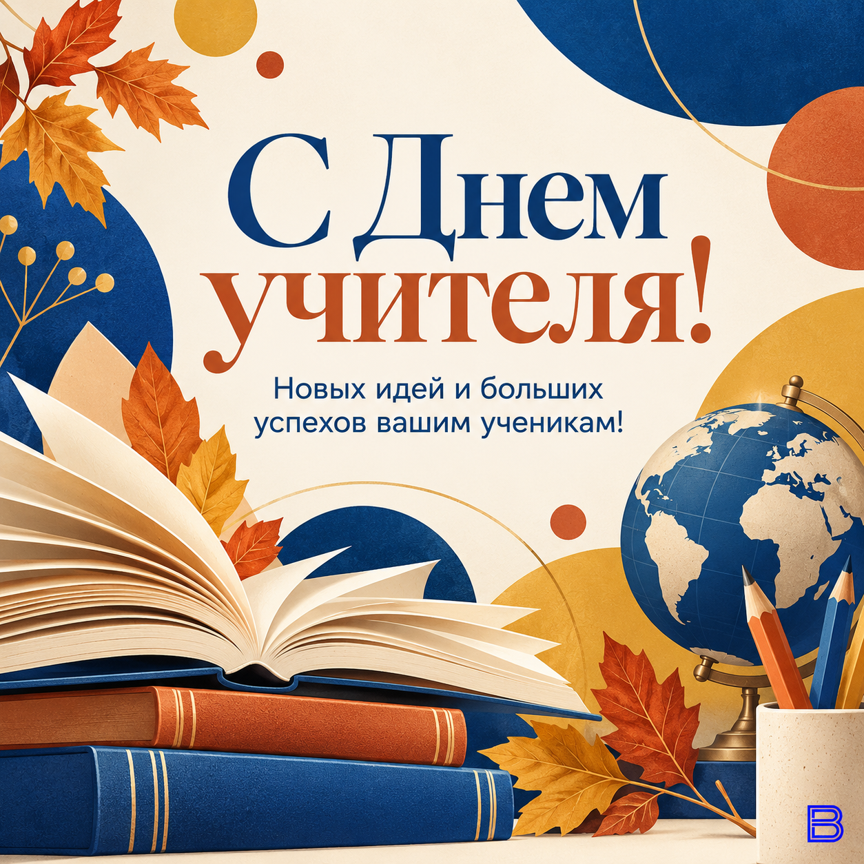 Открытка с днем учителя новых идей и больше успехов вашим ученикам