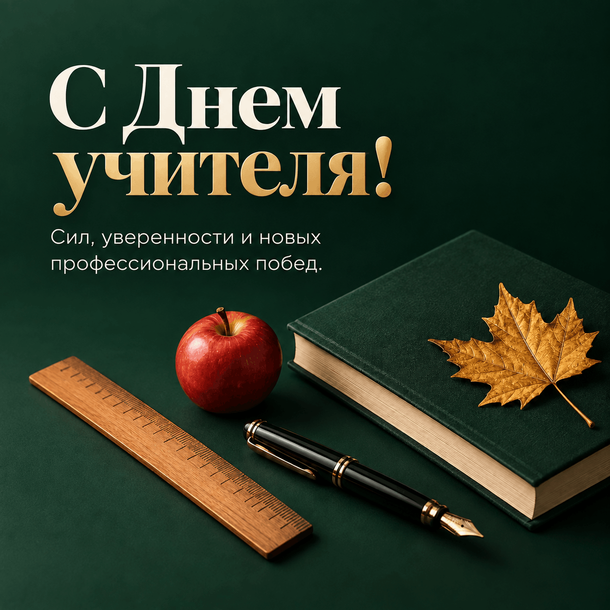 Элегантная открытка ко Дню учителя №2