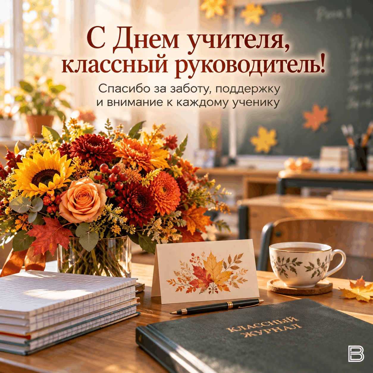 Тёплое поздравление классному руководителю