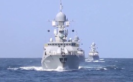 Каспийская флотилия провела учения по ликвидации БЭК и БПЛА условного противника