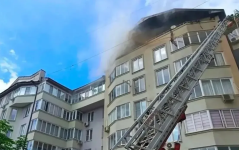 В Звенигороде ликвидирован пожар в 6-этажном жилом доме