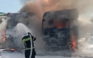 Три грузовика загорелось в Белгородской области из-за БПЛА, один пострадавший