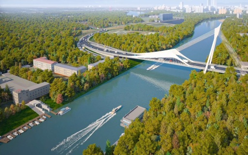 Московский мост-парус возводят по уникальной системе крепления