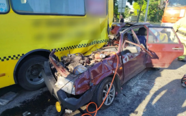 В Мариуполе произошло смертельное ДТП легковушки и автобуса, двое погибших