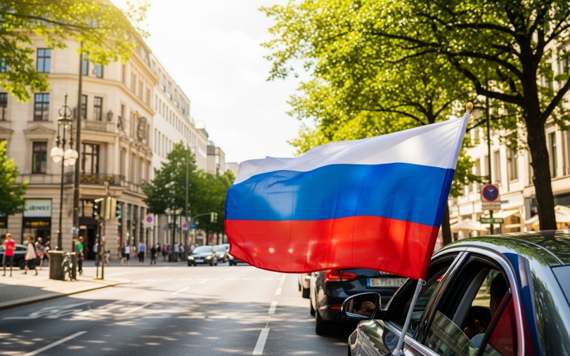 Политолог Шафир: в Германии спокойно отреагировали на российский флаг