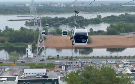 Канатная дорога в Нижнем Новгороде все еще не работает после инцидента