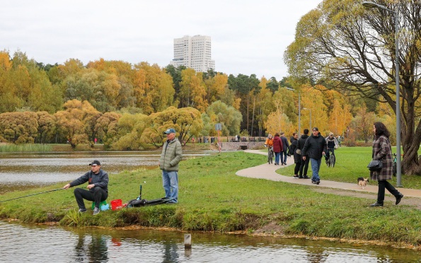 В парке Москвы мать заставила сына встать на колени и целовать ей ноги