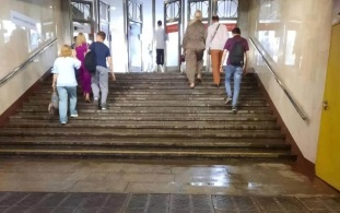 Станция "Трубная" в Москве работает штатно после обильных осадков