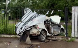 В Забайкалье погибла водитель Toyota, врезавшись в дерево и протаранив забор