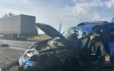 В Омской области в ДТП с фурой погибла женщина, две девочки госпитализированы