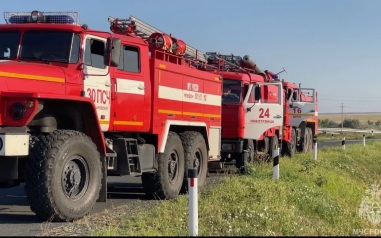 На востоке Оренбургской области ликвидирован ландшафтный пожар