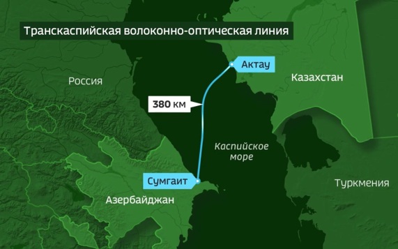 Проложенный по дну Каспия оптоволоконный кабель открывает возможности для России