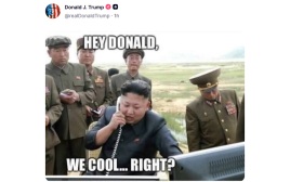 Трамп опубликовал мем с Ким Чен Ыном после его слов о переговорах